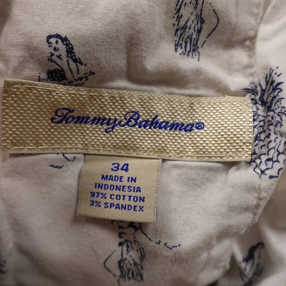 Tommy Bahama Chino Shorts Men’s‎ 34 Khaki Stretch 10” Inseam Casual Beachwear